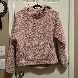 Pink VS Size S Pink Sherpa Pullover Sweater